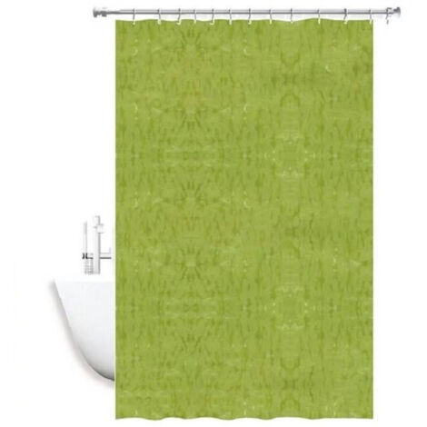 Rideau De Douche Imperméable Vert 180 X 240 Cm Avec Anneaux Salle De Bain 2d 52132 (1/2)