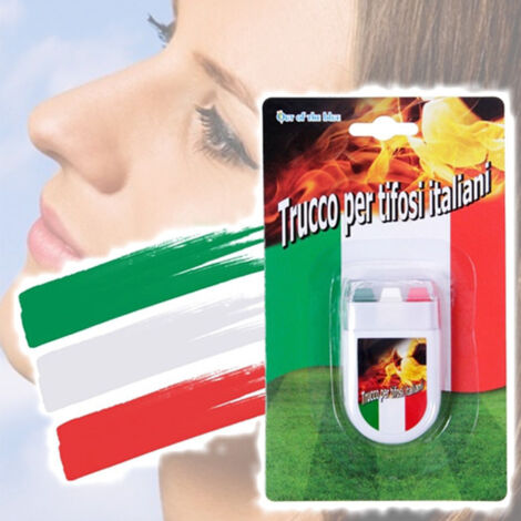 Crayons Maquillage Drapeau Italie – Vert, Blanc, Rouge – Pour Coupe Du Monde, Euro, Carnaval, Pride, Holi