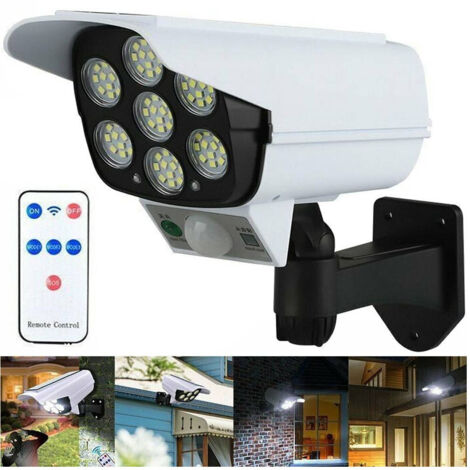 Telecamera Finta Pannello Solare With Sensor Movement 77 Led Faretto Luce (1/5)