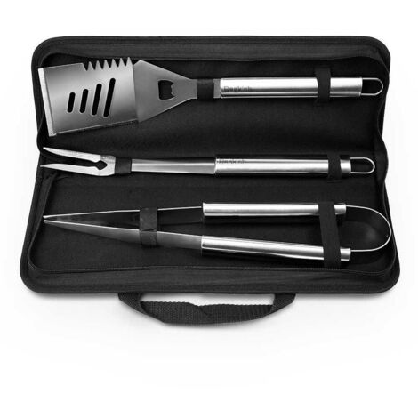 Set Accessoires Ustensiles Barbecue Bbq Avec Fourchette Pince à épée Bouteille Ouverte (1/3)