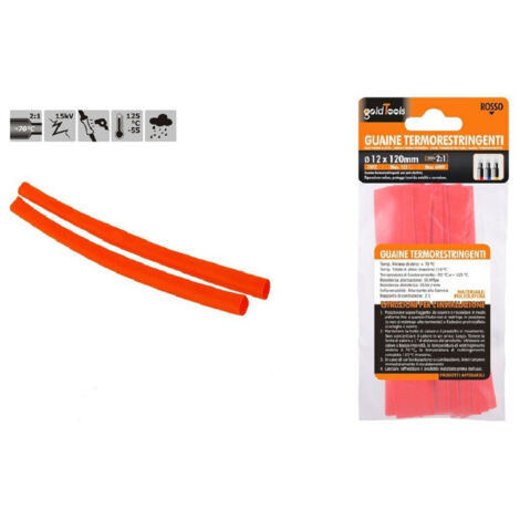 Set 10pz Guaine Termorestrings Rosse 12x120mm For Cavi 57086 (1/2)
