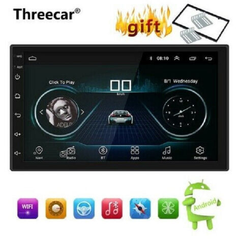 Double Din Android 8.1 Navigation Gps Mirror Link Bluetooth Stereo Car Radio (1/5)