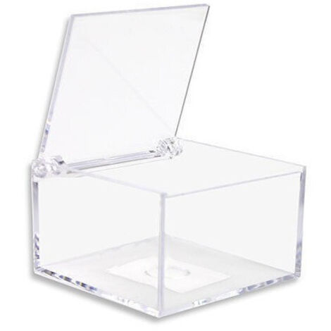 12 Boîtes Cubes Plexiglass 6x4cm Transparentes Boîtes De Confection De Mariage (1/5)