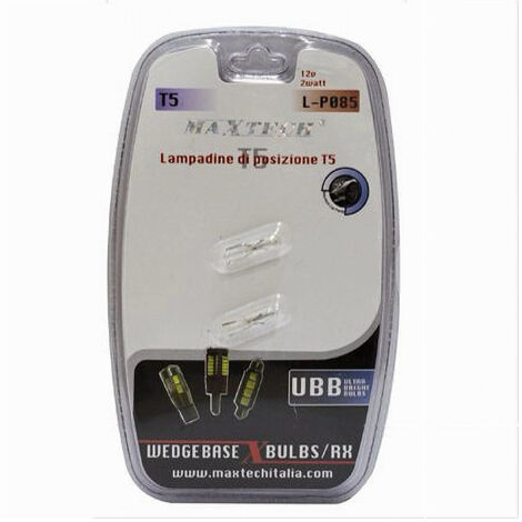 Ampoules De Position Maxtech L-p085 T5 Ampoules De Voiture Ultra Lumineuses 12 V 2 Watts (1/2)