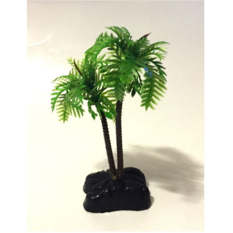 Pianta 9,6 Cm Piantina Decorazione Artificiale Per Acquario Piccola Palma Verde (1/2)