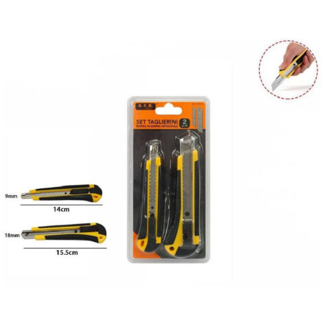 Set 2 Taglierini Taglierino Cutter Avec Bloc Fermé (1/4)