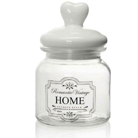 Jarre Romantique En Verre 650ml 11x17cm 759369 (1/2)