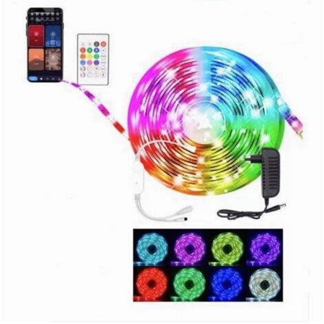 Striscia Led Digitale Intelligente Wifi Kit 5mt 24w Rgb Sincronizza Musica Xz-d031 (1/5)
