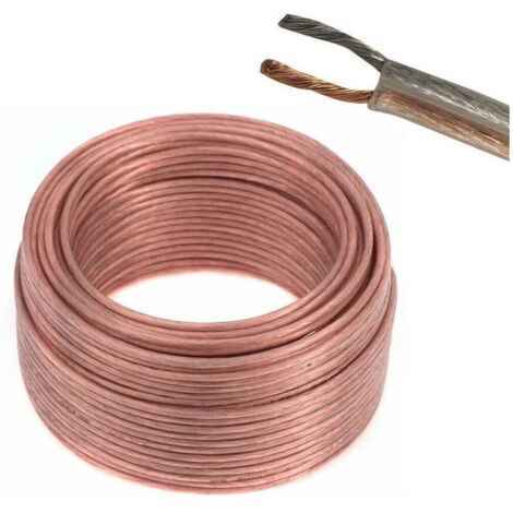 Hifi Audio Cable 10mt Copper For Loudspeakers Speakers Transparent (1/3)