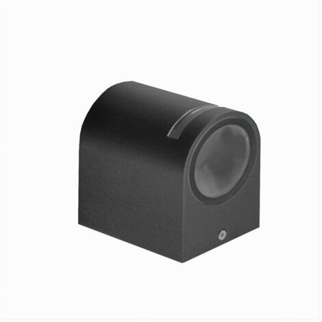Applique Esterno Parete Facciate Giardino Lampada Muro Attacco Gu10 Ip54 Gn-wl061 Noir (1/5)