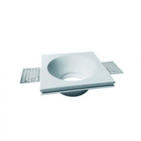 Support De Spot Rond Encastré En Plâtre à Peindre Gu10 Gs-22 (1/3)