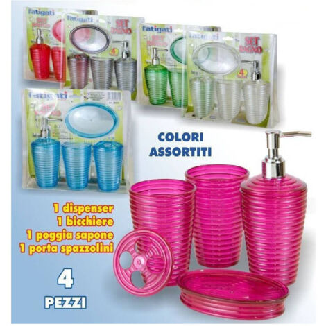 Set 4 Pz En Mécanisme Plasique D'appogration Des Accessoires De La Bathroomation (1/2)