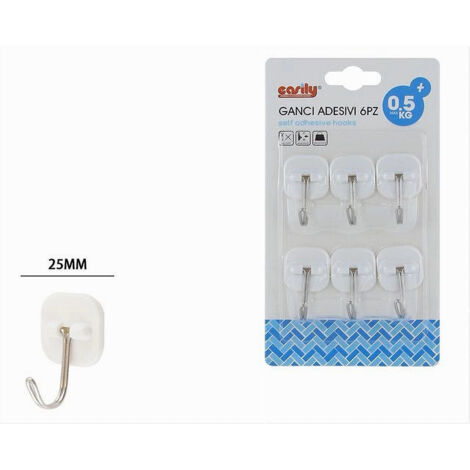 TIANLIN 20 Ganci Autoadesivi In Acciaio Inox 304, Portata 3kg, Finitura Satinata, Adesivi Da Parete Per Bagno E Cucina, Senza Fori