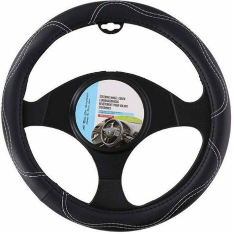 Housse De Volant De Voiture Universelle En Faux Cuir Housse De Volant De Voiture Pour Camping-car 38cm (1/2)