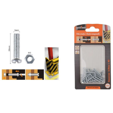 Set 29 Pz View Croce Tonda 3x20mm With Exagonal Daid M3 90954 (1/2)