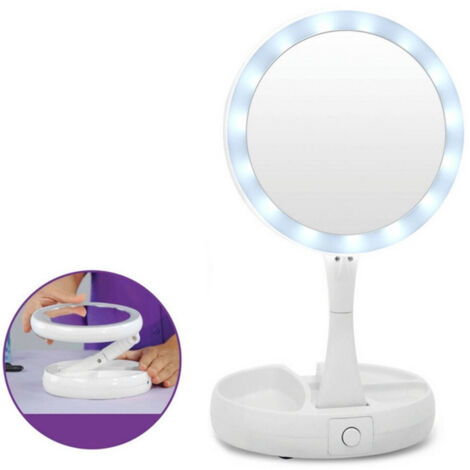 Miroir De Table Zoom 3x Avec Support + Rotation 360 Degrés Femmes Beauté (1/5)