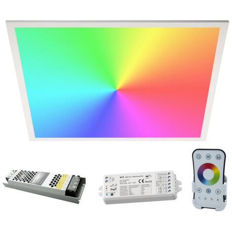 Kit Pannello Ultra Slim Led 94w Centralina Smart Wifi 24v Rgb+3000k Rgbw Alexa Google (1/5)