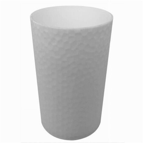 Bicchiere Porta Spazzolini Colore Bianco Lavorato Accessorio Arredo Bagno 79175 (1/3)