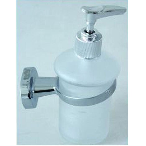 Dispenser Per Sapone Liquido Acciaio Vetro Fissaggio A Parete Portasapone 52437a (1/3)