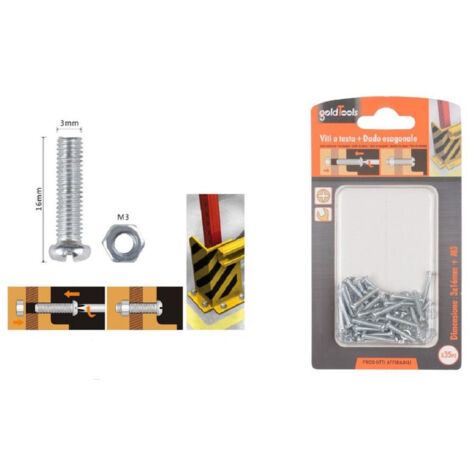 Set 35 Pz View Croce Tonda 3x16 Mm With Exagonal Daid M3 90953 (1/2)