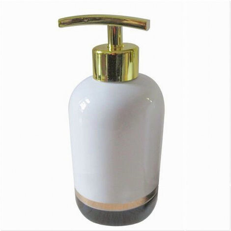 Dispenser Porta Sapone Liquido Bianco Riga Bassa Dorata Nera Arredo Bagno 59867 (1/2)