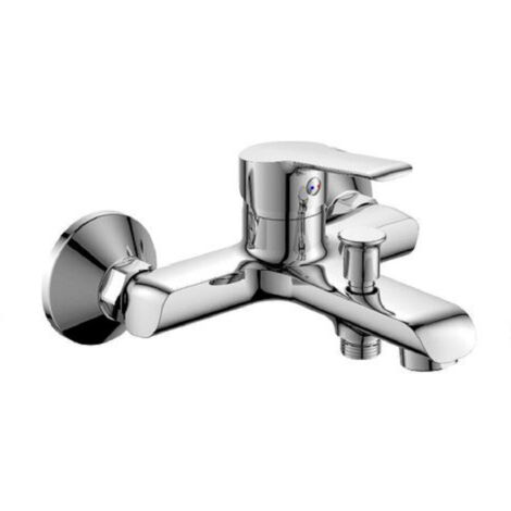 Groupe Bain Mitigeur Chromé Avec Raccord Douche Roll87107 (1/2)