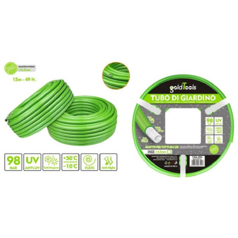 Tube For Garden Irrigation In Pvc Verde Pomp Water 15 Mt 49ft ø 6.5mm 57512 (1/2)