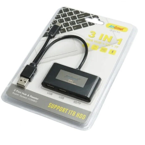 Hub 2 In 1 Usb A/m + Type-c With 4 Usb Trasmissione Super Veloce Pc Q-jc89 (1/3)