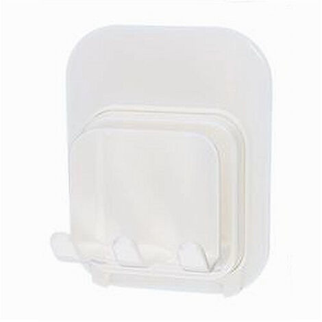 Porta Spazzolini Adesivo Doppi Ganci Multiuso Supporto Per Bagno A Parete 87360 (1/2)