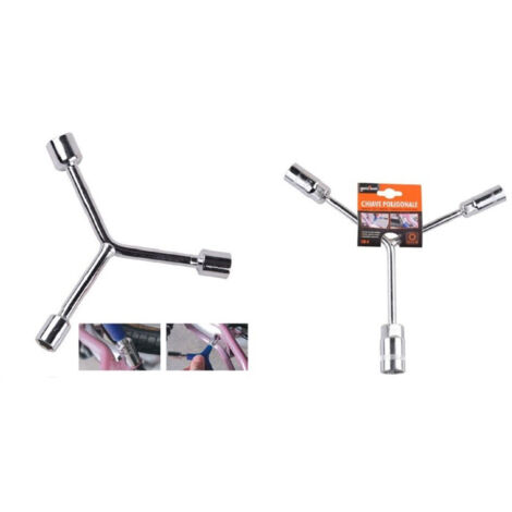 Grande Clé Polygonale à Douille En Y 14-17-19 Mm Quincaillerie De Vélo 91600 (1/2)