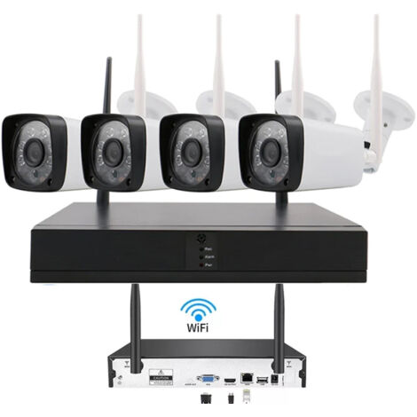 Kit Dvr Wireless Wifi 4 Canali System Registration Hd 4 Telecamera Q-s4i (1/5)