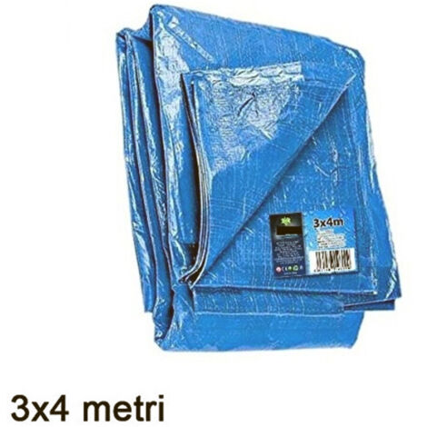 Bâche Polyéthylène 3 X 4 M Couleur Bleue Voiture Moto (1/2)