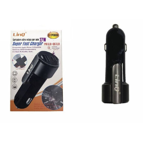 Caricabatters Adattatore Caricatore Rapido Auto Pd+qc3.0 Super Fast 27w C-tp3036 (1/2)