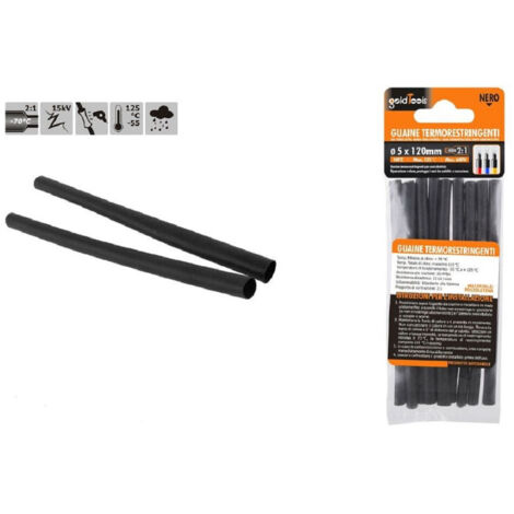 Set 10 Pz Guaine Termorestring Tubi Termoretracts In 5x120 Mm Cavi 57063 (1/2)