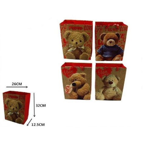 Colodeol 4 Sacchetti Regalo Di San Valentino – Extra Large – Confezione Regalo Per Festa Degli Innamorati – Borse Regalo Grande Per Vestiti, Giocattoli, Cioccolatini