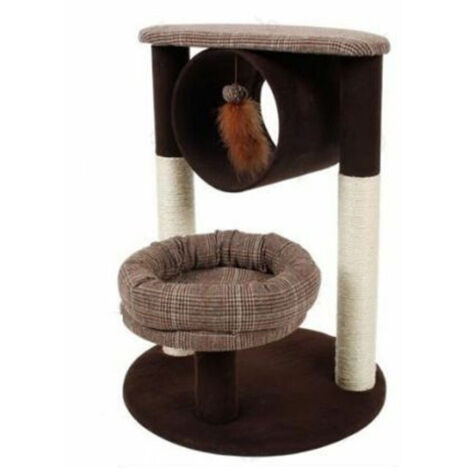 Griffon Avec 2 Arbres Pour Chat Robuste 2 Bases Pour Repos Tunnel De Jeu Pour Chat (1/2)