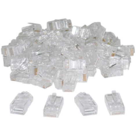 Lan Connector 8-pin Ethernet Plug Rj45 Male To Crimp For Network Cable (1/4)