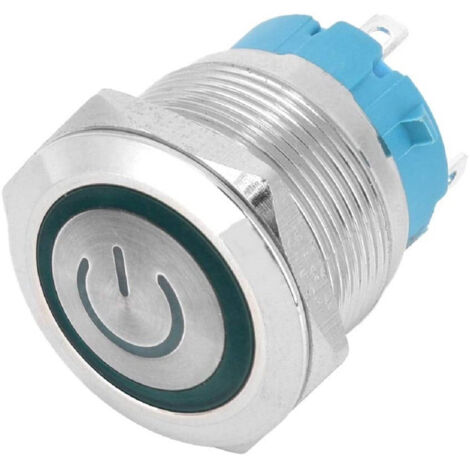 4 Pin 22mm Pulsant Interread With Segnal Verde Aliment (1/3)