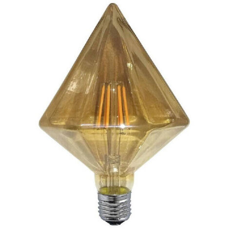 Ampoule à Filament Prisme Ambre E27 4watt Style Vintage Rétro Décorative Tri-oc (1/2)