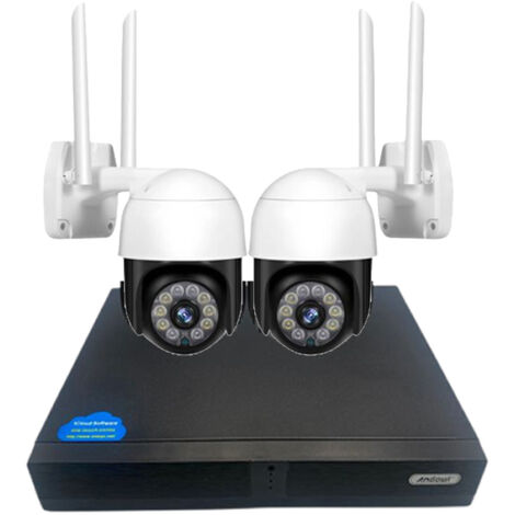 Kit 2 Telecamere Wi-fi Ptz 4k With Registrator Nvr Security System Q-s2000 (1/5)
