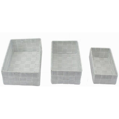 Set 10 Contenitori In Tessuto Non Tessuto Grigi - Scatole Organizzative Per Armadio, Con Occhiello Metallico - 4