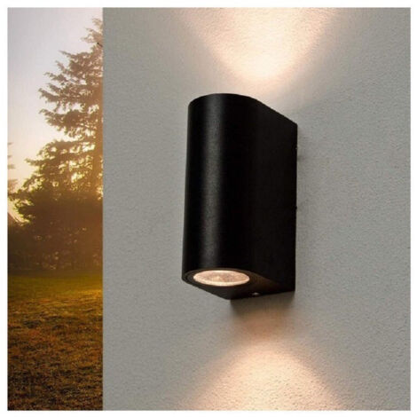 Lampada Parete Giardino 2xgu10 Ip65 Es14 Noir (1/2)