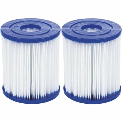 Set 2 Pièces Filtre à Cartouche I Pour 1,249 L/h Pompe De Remplacement Piscine 58093 (1/5)