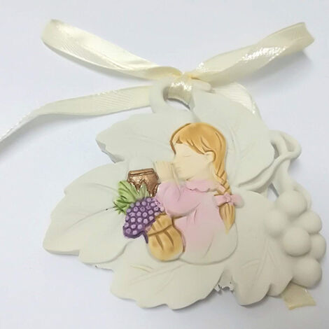 12 pz. Bomboniere Portachiavi TAO Legno Sacro Bambina