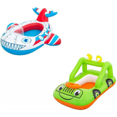 Canottino Gonfiabile Jeep 92x61 Cm / Aereo 109x97 Cm Gommone For Children 34169 (1/5)