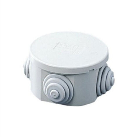 Boîte étanche Ronde Couvercle à Pression 80x40mm Ip44 Avec œillet (1/3)