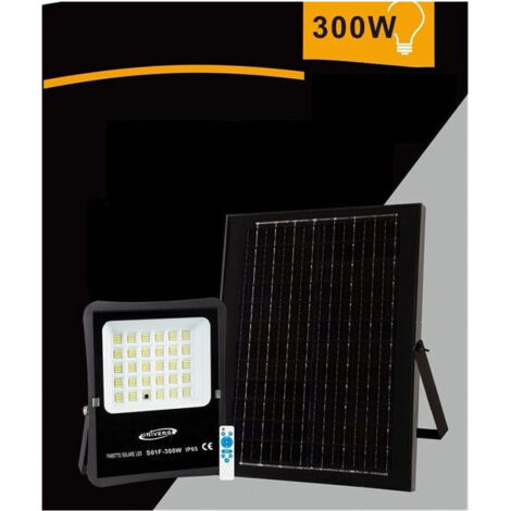 Spot Solaire Led 300w Télécommande Ip65 Lumière Blanche Froide 6500k S01f-300w (1/3)