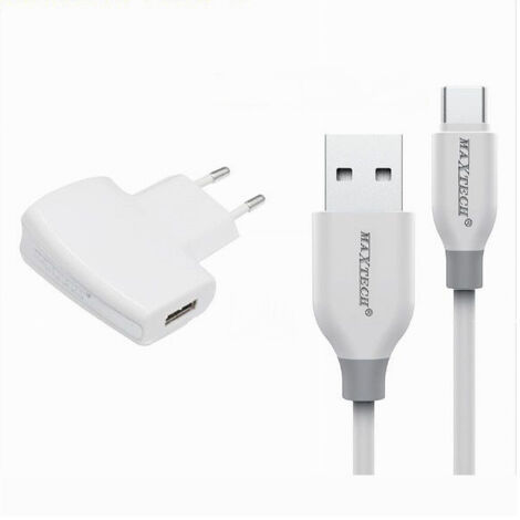Kit De Chargeur De Remplacement Chargeur 10w Type-c Câble 2.1a 1mt Maxtech Ca-s037 (1/3)
