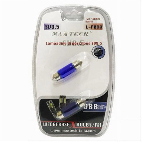 Sv8.5 12v 36mm 5w Maxtech L-p080 Lampadine (1/2)