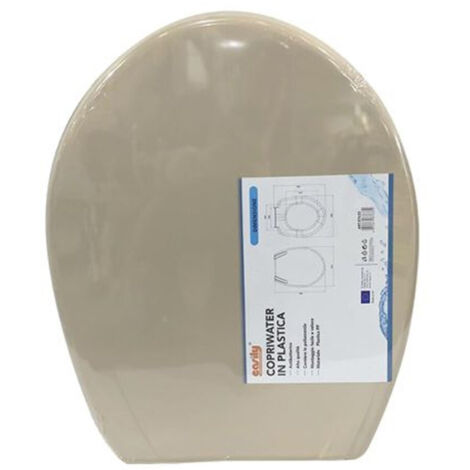 Couvercle De Siège De Toilette Universel Siège De Toilette En Plastique Magnolia Beige 87633 (1/2)